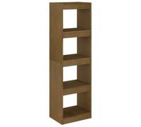 GFMGUEMV Bibliothèque séparateur de pièce en bois de pin massif, 40 x 30 x 135,5 cm, 4 compartiments, design classique élégant, stable et durable, idéale pour ranger des livres, des magazines