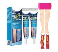 GFOUK Crème de polysulfate de mucopolysaccharide, traitement des varices pour les jambes, soin des veines, crème décolorée, améliore la circulation sanguine, soulage les gonflements (2 pièces)