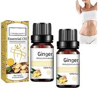 GFOUK curcuma huile détox Drainage abdominal huile de gingembre Drainage lymphatique huile de Massage au gingembre huile de gingembre amincissante pour le ventre