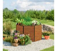 GFP Hobby 120 x 120 x 77 cm Carré potager surélevé, aspect bois - (GFPV00550)