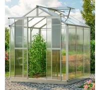 GFP Hobby 179 x 195 cm Serre de jardin, incl. kit d'accessoires XL, 6 mm panneaux double paroi - (GFPV00833)