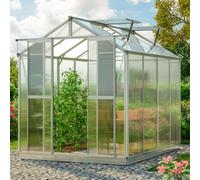 GFP Hobby 179 x 259 cm Serre de jardin, incl. kit d'accessoires XL, 8 mm panneaux double paroi - (GFPV00848)