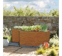 GFP Hobby 224 x 150 x 77 cm Carré potager surélevé, aspect bois - (GFPV00570)