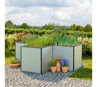 GFP Hobby 225 x 225 x 77 cm Carré potager surélevé, aluminium eloxé - (GFPV00563)
