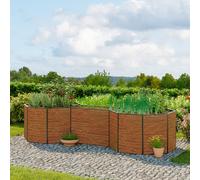 GFP Hobby 455 x 181 x 77 cm Carré potager surélevé, aspect bois - (GFPV00590)