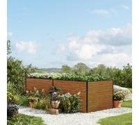 GFP Kingsize 235 x 150 x 77 cm Carré potager surélevé, aspect bois - (GFPV00366)