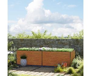GFP Kingsize 297 x 77 x 77 cm Carré potager surélevé, aspect bois - (GFPV00370)