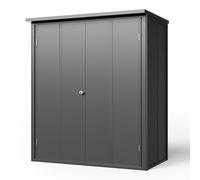 GFP Primeyard Armoire de Jardin en métal 156x84x181 cm Abris de Jardin Anthracite, Plancher Inclus