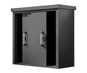GFP Primeyard Armoire de Jardin en métal 180x78x161 cm Abris de Jardin Anthracite, Plancher Inclus