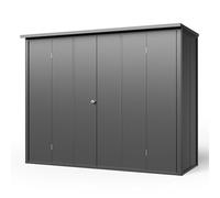 GFP Primeyard Armoire de Jardin en métal 228x84x181 cm Abris de Jardin Anthracite, Plancher Inclus