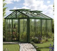 GFP Pro 235 x 311 cm Serre de jardin, revêtement par poudre vert, incl. kit d'accessoires Pro 2 - (GFPV00157)