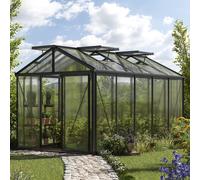 GFP Pro 235 x 385 cm Serre de jardin, revêtement par poudre anthracite, incl. kit d'accessoires Pro 1 - (GFPV00192)