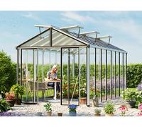 GFP Pro 263 x 514 cm Serre de jardin, revêtement par poudre anthracite, RAL 7016, kit d'accessoires Pro 2 - (GFPV00717)