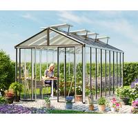 GFP Pro 263 x 575 cm Serre de jardin, couleur standard aluminium naturel, kit d'accessoires Pro 2 - (GFPV00719)