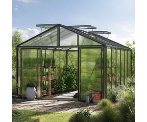 GFP Pro 311 x 460 cm Serre de jardin, revêtement par poudre anthracite - (GFPV00266)