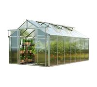 GFP Serre Topas 7 Cadre Aluminium 225x449 cm Plaques Double paroi 6 mm indéformables & résistantes aux intempéries