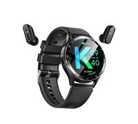 GFPHBJ Montre Connectée Homme Casque Intégré Écran HD De 1,39" Appel Bluetooth Traqueur De Fitness Surveillance du Sommeil Sain en Temps Réel Imperméable Pédomètre Smartwatch pour iOS/Android,Black