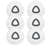 GFRED Lot de 6 Balai Serpillère Microfibre Remplacement Compatible avec Vileda Turbo 3 en 1 EasyWring and Clean Recharge Têtes de Balai Serpillère Convient à Tous Les Types de Sols (Blanc 6Pcs)
