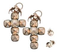 GFRGFH Pendentif Sphère Transformable Maçonnique, Collier Mini Boule Maçonnique Vintage, Pendentif Orbe Pliable, Design Transformation de la Sphère en Croix, Héritage Fraternel (2pcs)