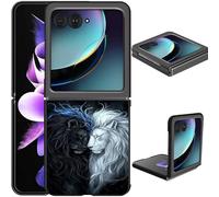 GFRGTFHYT Coque de téléphone pour Samsung Galaxy Z Flip 7 - Pour homme et femme - Fine et légère - En polycarbonate rigide - Motif lion - Chargement sans fil - Anti-rayures - Antichoc - Coque de