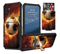 GFRGTFHYT Étui portefeuille pour Samsung Galaxy A05s 2023 avec porte-cartes de crédit et béquille, double couche, motif ballon de football, coque de protection robuste pour Samsung A05S 6,7" 2023