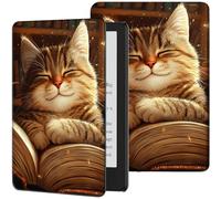 GFRGTFHYT Étui pour Kindle Scribe 10,2" (version 2024/2022) léger en similicuir PU, réglable, multi-angle, Smart Shell avec fonction veille/réveil automatique pour liseuse Kindle Scribe 10,2", chat