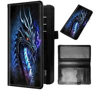 GFRGTFHYT Housse de chéquier pour homme et femme en cuir synthétique pour chéquier personnel, porte-cartes de crédit, portefeuille avec blocage RFID pour chèques en double, Dragon cool, Checkbook