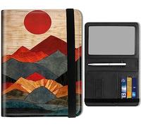 GFRGTFHYT Porte-passeport, porte-passeport et carte de vaccin, étui de passeport avec fente pour carte de vaccin, étui de passeport de voyage en cuir synthétique pour homme et femme, Aquarelle Sunset