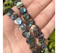 Gfsdjalkj 5pcs Natural Abalone Coquille Beads Bead Heart Square Diamond Drop Rond Perles de Coquillages for Bijoux Faire Bricolage Bracelet Collier Artisanat Fait à la Main (Color : 10mm Heart)