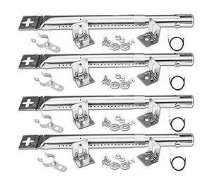 GFTIME 31-45cm Brûleur universel Pièces détachées pour Landmann Triton 2, Enders Monroe, Tepro, Campingaz, Taino, Proficook, Barbecook, Brûleur tubulaire Réglable, 4 pièces