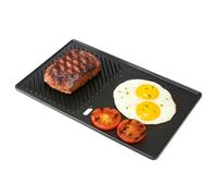 GFTIME 43 x 24CM Plancha Plaque de Cuisson pour Landmann, EMAILLEE Triton 2 Bruleurs, Fonte Plaque Barbecue Gril à Gaz Pièce de Rechange Plancha Plaque de Cuisson de Poulet