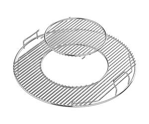 GFTIME 54.6CM Grilles de Remplacement à Charnière pour Grilles à Charbon Weber 57CM, système Gourmet, grilles de Cuisson Chromées pour Weber 8835, One-Touch, Performer, Bar-B-Kettle et Master-Touch.