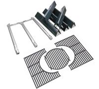 GFTIME 69787 Brûleur en acier inoxydable et barre de flavorizer 7636 et grilles de cuisson en fonte 7638 pour Weber Spirit E310 S310 E320 S320 E330 S330 (avec boutons avant) II//LX 310, pièces de