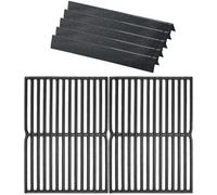 GFTIME 7535 Barres Flavorizer & 7522 Grilles pour Weber Spirit E200/210 (2007-2012 avec boutons de brûleur latéraux), 7535 Couvre-brûleur en porcelaine et acier & 7521 Pièces de rechange pour gril