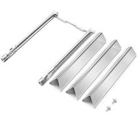 GFTIME 7635 Flavorizer Bars et 69785 Tubes de brûleur Pièces de Rechange pour Weber Spirit I II E210 220, S210 220 (avec Boutons de brûleur Avant), brûleur Plaque Chaleur Barbecue