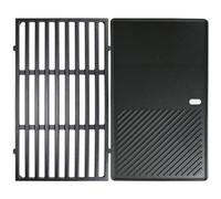 GFTIME 7638 44,5 cm Grille et plaque de cuisson pour barbecues à gaz Weber Spirit I II E310 E320 E330 S310 S320 S330, pièces de rechange en fonte pour Weber Spirit 300 Series, 2 pièces