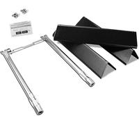 GFTIME Brûleur à gaz, acier inoxydable et plaque thermique en acier émaillé, déflecteur de chaleur de remplacement pour Weber Spirit I & II E210/220, S210, S220 (mit vorderen Brennerknöpfen)