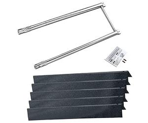 GFTIME Brûleur & Flavorizer Barres Pièces Détachées pour Weber Spirit 200 E/S210 500 Genesis Silver A Grill(avec Boutons Latérale), Brûleur & Diffuseur Chaleur Accessoire 7507 7535 7534
