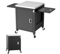 GFTIME Chariot de barbecue 140 x 65 x 89 cm - Chariot de cuisine portable avec 2 tables d'appoint pliantes - Table de barbecue pour fours à pizza Onni - Cuisine extérieure pour Ninja Woodfire et Weber