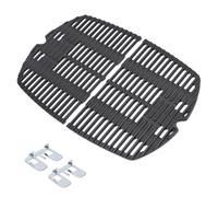 GFTIME Grille de Cuisson en Fonte pour Weber Q200 Q220 Q2000 Q2200 - 27.3 x 38.8cm - Accessoire de Rechange pour Gril à Gaz 65811 - Paquet de 2