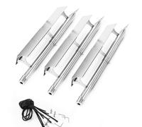 GFTIME Lot de 3 cache-brûleurs universels de 31 cm à 45 cm pour Landmann, Enders, Campingaz, Outback, Taino, Tepro, Proficook, Barbecook, brûleur en acier inoxydable et plaques chauffantes