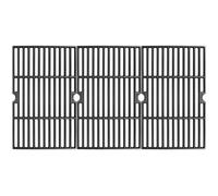 GFTIME Lot de 3 grilles de cuisson en fonte massive pour barbecue à gaz et au charbon de bois, 41,3 x 25 cm, grille de rechange universelle