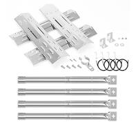 GFTIME Lot de 4 cache-brûleurs universels en acier inoxydable pour Jamestown, Landmann, Enders, Taino, Barbecook, répartiteur de flamme et brûleur à gaz pour barbecue à gaz Charbroil, Proficook