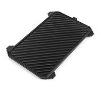 GFTIME Plaque de cuisson en fonte pour barbecue SKOTTI, plancha et griddle 2 en 1, utilisable des deux côtés, plaque de cuisson massive pour viande, poisson, légumes et petit-déjeuner