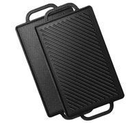 GFTIME Plaque de Cuisson réversible en Fonte de 32,89 cm pour Four, cuisinière, Barbecue ou feu de Camp, 1 Paquet