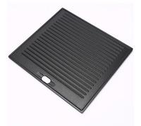 GFTIME Plaque de gril réversible en fonte 33,5 x 30 cm - Plancha pour Taino Basic 4+1 6+1, Enders San Francisco 3, Les deux côtés lisses et rainurés, Plaque en fonte, Accessoire de gril, Plaque de