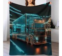 GFTTTFG Camion Polaire De Flannel Et Couverture, Confortable, Douce Et Chaude, pour Chambre À Coucher, Canapé, Jardin, Camping （130×180cm）