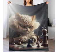 GFTTTFG Chat Couverture Polaire en Flanelle Flannel, Couvertures Lit en Peut Être Utilisée comme Draps De Lit, Housse De Canapé （100×130cm）