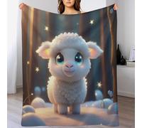 GFTTTFG Couverture Polaire en Flannel Douce Mouton Mignon, Couvertures Chaude Et Confortable pour Canapé Ou Lit Facile À Manipuler （130×150cm）