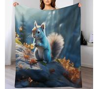 GFTTTFG Écureuil Couverture Canapé Chaude Couvertures Salon Douce Flannel, pour Canapé Ou Lit Convient À Toutes Les Saisons （180×200cm）